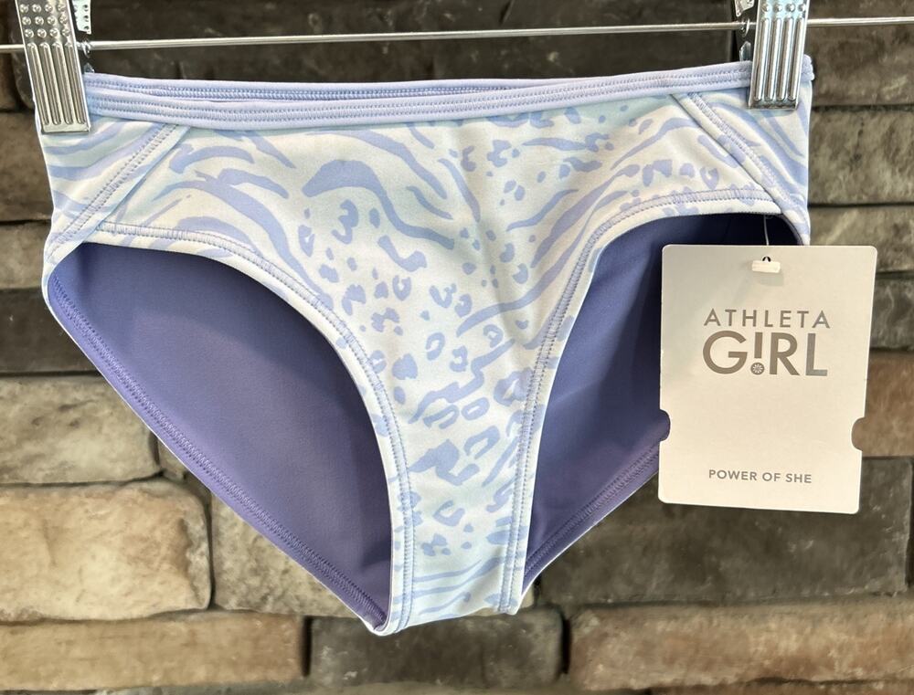 Girls ATHLETA Graphic/Purple Reversible Bikini Bottom Size XS / 6 NWT *B7